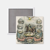 Generalmajor William Henry Harrison, c.1813 Magnet (Vorderseite/Rückseite)