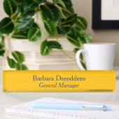 Generalmanager Gelb Acryl Namensplakette