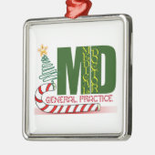 GENERALPRAXIS PHYSICIAN CHRISTMAS MERRY SILBERNES ORNAMENT (Links)