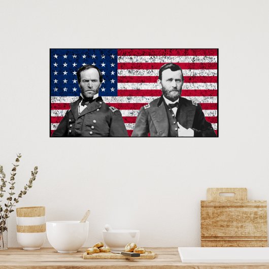 Generals Sherman und Grant Poster (Küche)