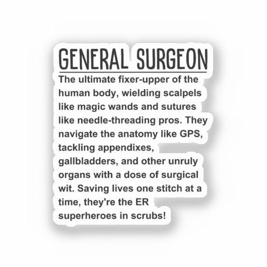 Generalüberschätzung Aufkleber (Vorderseite)