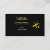 Generalunternehmer-Bauplan Visitenkarte (Rückseite)