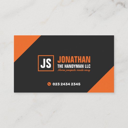 Generalunternehmer, Handyman-Dienst, Bauwesen Visitenkarte (Rückseite)