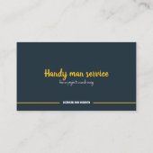 Generalunternehmer, Handyman-Dienst, Bauwesen Visitenkarte (Rückseite)