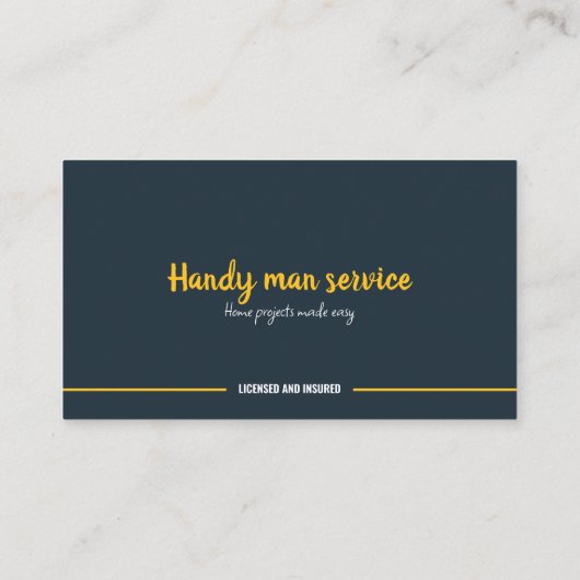Generalunternehmer, Handyman-Dienst, Bauwesen Visitenkarte (Rückseite)