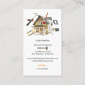 Generalunternehmer - Haus mit Werkzeugen Visitenkarte (Vorderseite)