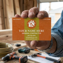 Generalunternehmer Rustikale Orange & Gelbe Textur