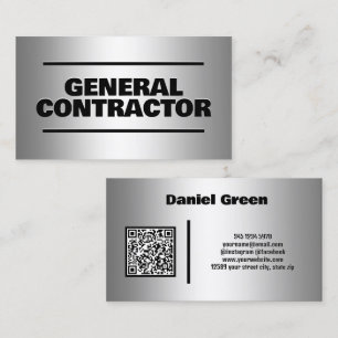 Generalunternehmer Silver QR Visitenkarte
