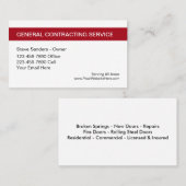 Generalunternehmer Visitenkarte (Vorne/Hinten)