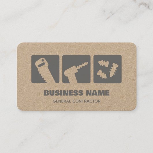 Generalunternehmer Visitenkarte (Vorderseite)