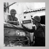 Generaly George S. Patton und Oberst Lyle Bernard Poster (Vorne)
