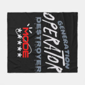 Generation Operator Destroyer Mode Fleecedecke (Vorderseite (Horizontal))
