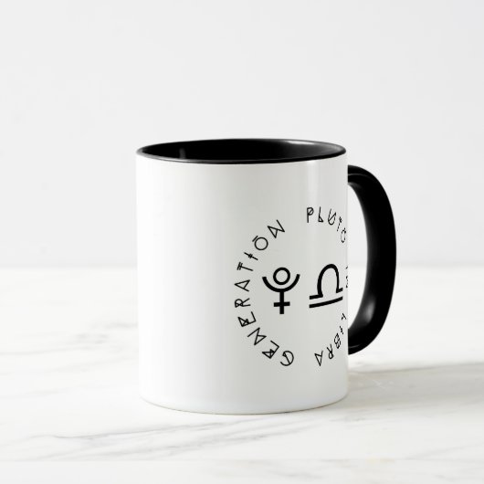 Generation Pluto in Libra Astrologie Zodiac Tasse (VorderseiteRechts)