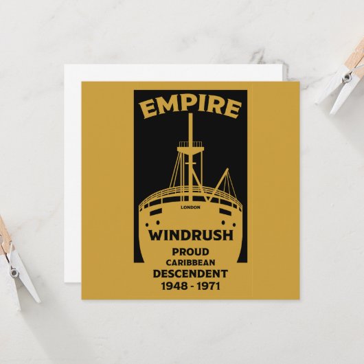 Generation Windrush Black History Karte (Vorderseite/Rückseite Beispiel)