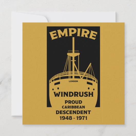 Generation Windrush Black History Karte (Vorderseite)