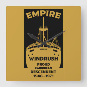 Generation Windrush Black History Quadratische Wanduhr