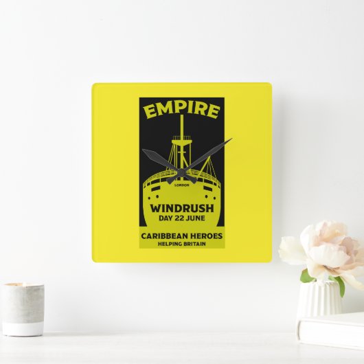 Generation Windrush Quadratische Wanduhr (Zuhause)