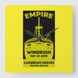 Generation Windrush Quadratische Wanduhr