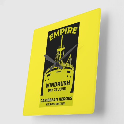 Generation Windrush Quadratische Wanduhr (Winkel)