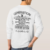 Generation X: 1965-1980 T-Shirt (Rückseite)