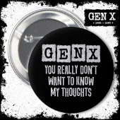 Generation X 80er Kid Gen X Gen Xer Funny Gen X Button