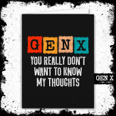 Generation X 80er Kid Gen X Gen Xer Funny Gen X Karte