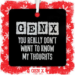 Generation X 80er Kid Gen X Gen Xer Funny Gen X Ornament Aus Metall
