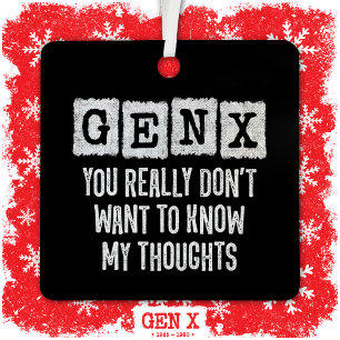Generation X 80er Kid Gen X Gen Xer Funny Gen X Ornament Aus Metall