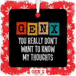 Generation X 80er Kid Gen X Gen Xer Funny Gen X Ornament Aus Metall