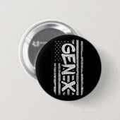 Generation X - Amerikanische Flagge - Proud Gen Xe Button (Vorne & Hinten)