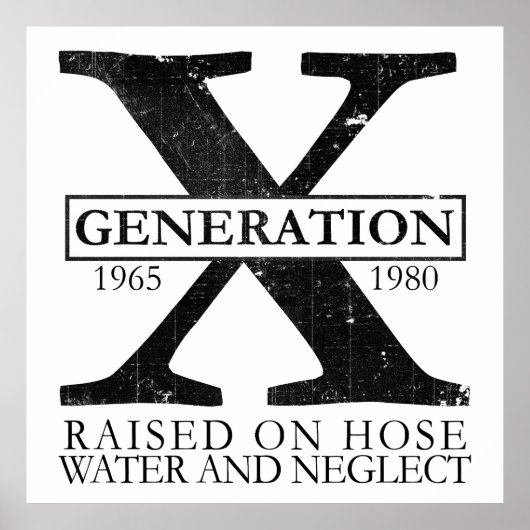 Generation X - Auf Schlauchwasser aufgezogen und v Poster (Vorne)