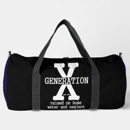 Generation X, auf Vernachlässigung großgezogen Duffle Bag (Vorderseite)