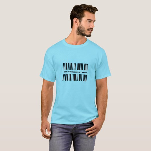 Generation X Bar Code T - Shirt von Männern (Vorne ganz)
