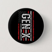 Generation X Gen Xer American Flag Proud Gen X Button (Vorderseite)