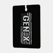 Generation X Gen Xer American Flag Proud Gen X Ornament Aus Metall (Vorderseite links)