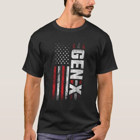 Generation X Gen Xer Gen X American Flag Gen X T-Shirt (Vorderseite)