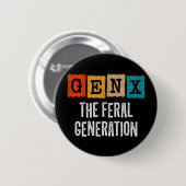 Generation X Gen Xer Gen X Die Generation der Fers Button (Vorne & Hinten)