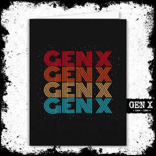 Generation X Gen Xer Gen X Retro Vintage 80er Gen Karte