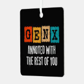 Generation X Gen Xer hat sich über die Erholung vo Ornament Aus Metall (Vorderseite links)