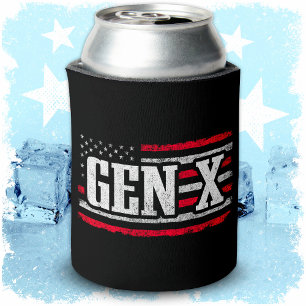 Generation X Gen Xer Proud American Flag Gen X Dosenkühler