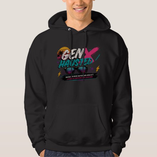 Generation X, Gen Xhausted, Retro, nostalgisch, Hoodie (Vorderseite)