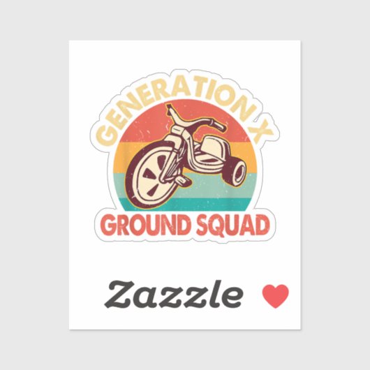 Generation X Generation X Ground Squ 1965-1980 Aufkleber (Blatt)