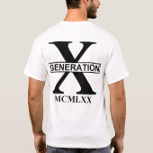 GENERATION X - MCMLXX (1970) T-Shirt (Rückseite)