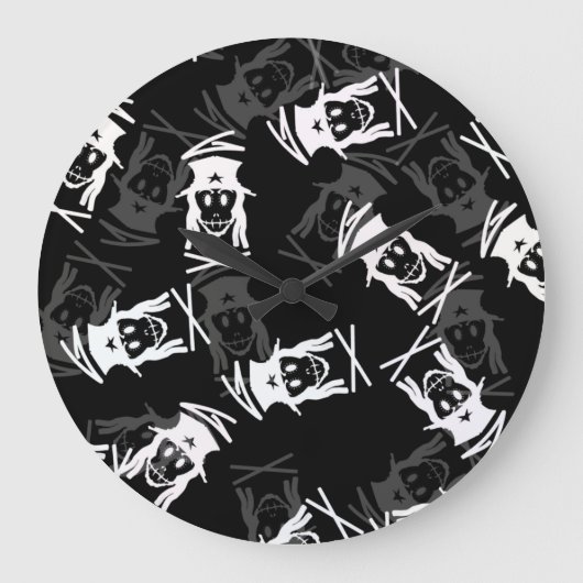 Generation X Pattern Große Wanduhr (Vorderseite)