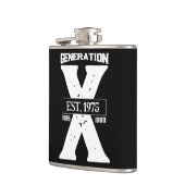 Generation X Personalisierter Vinyl-Wrapper Flachmann (Links)
