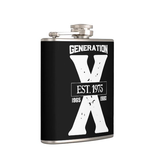 Generation X Personalisierter Vinyl-Wrapper Flachmann (Rechts)