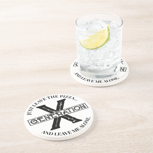 Generation X Pizza Untersetzer (Seite)