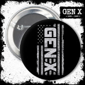Generation X Proud Gen Xer American Flag Gen X Button