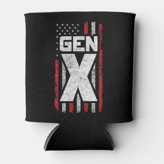 Generation X Proud Gen Xer American Flag Gen X Dosenkühler (Vorderseite)