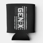 Generation X Proud Gen Xer American Flag Gen X Dosenkühler (Rückseite)